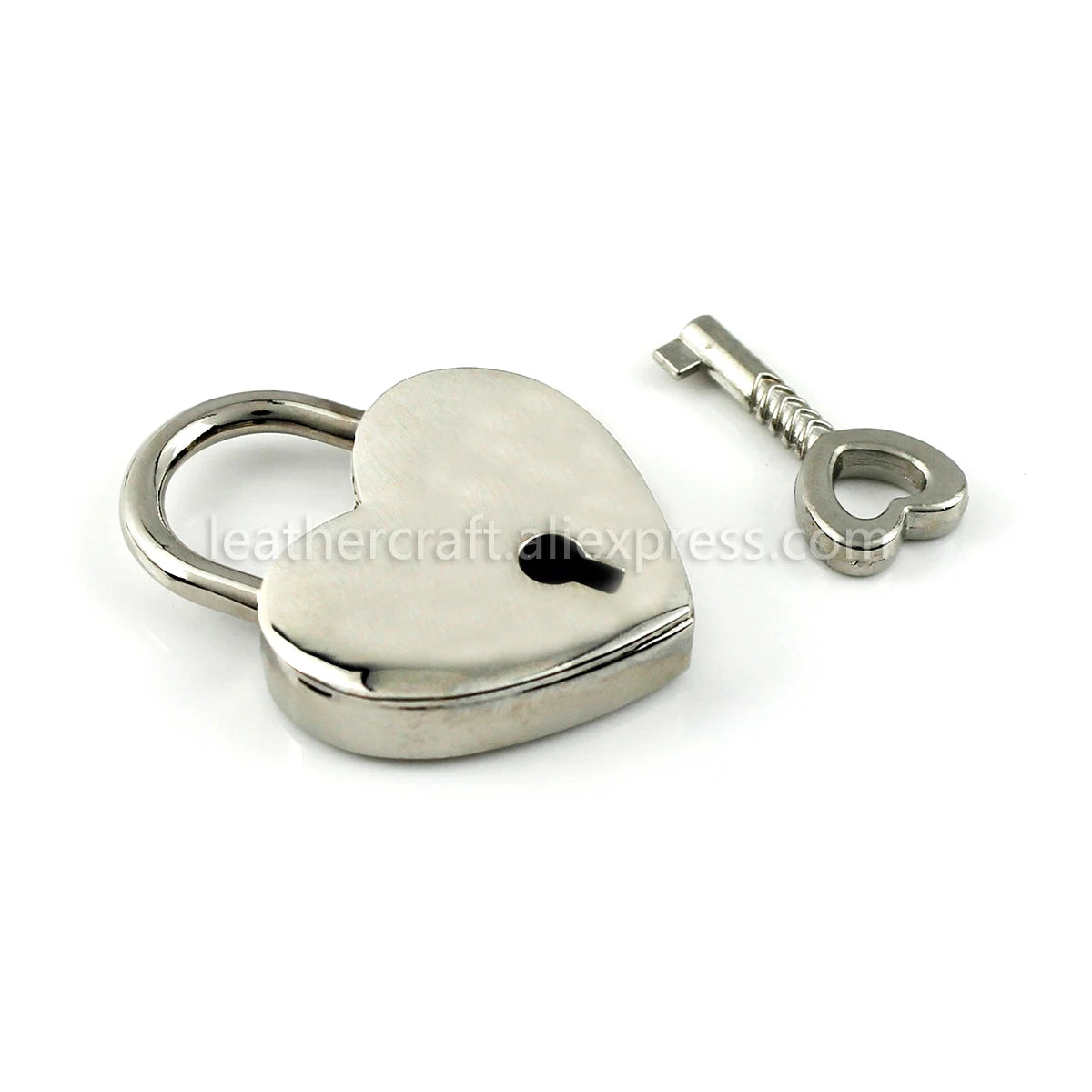 Heart-Shaped Vintage Metal Mini Padlock – Key Lock for Bags, Suitcases, and Luggage with Key
