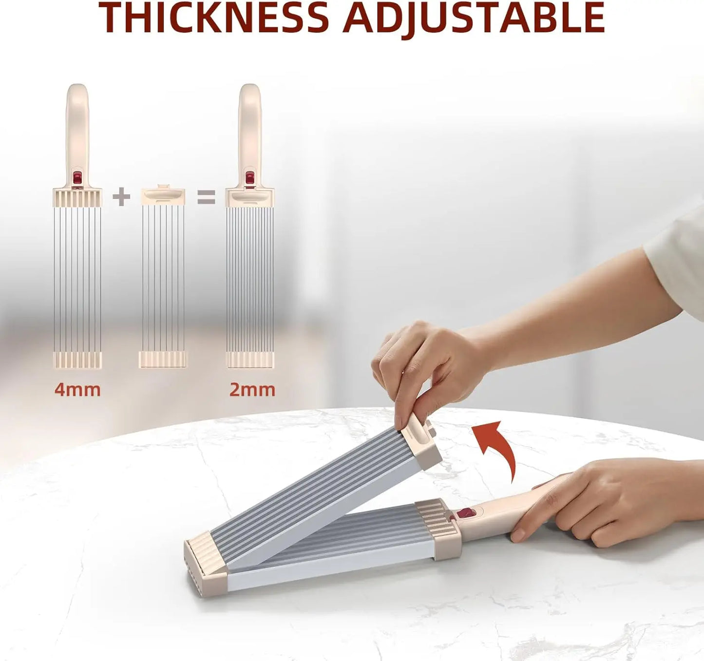 ONCE FOR ALL Meat Slicer Knife Set — Manual Kitchen Cleaver for Slicing & Shredding Fresh Beef