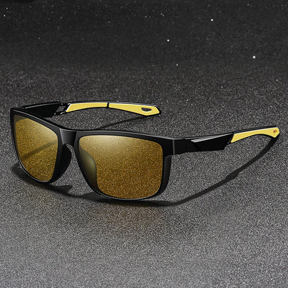 Vintage Square Frame Night Vision Glasses – Unisex Anti-Glare, Anti-Reflective UV400 Eyewear