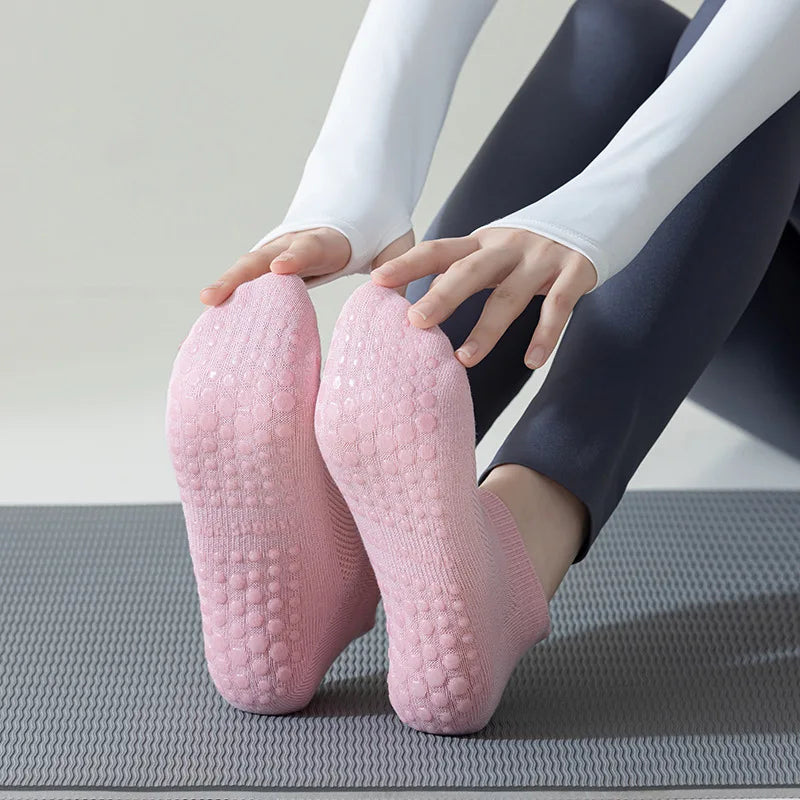 Mesh Breathable Yoga Socks: Cotton Low Cut for Women - Ideal for Gym, Fitness, Dance & Pilates - Non-slip, Professional Sports Footwear