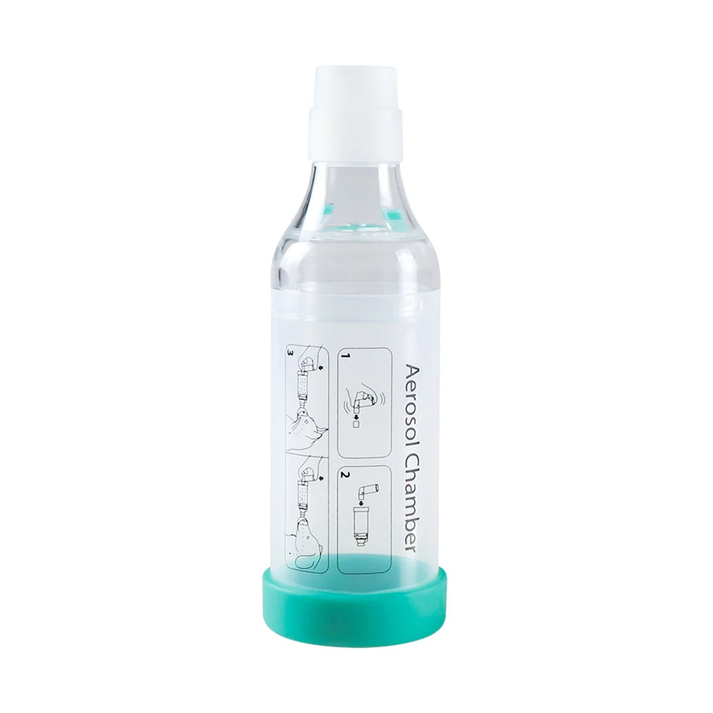 Cat & Dog Aerosol Chamber Inhaler — Portable Pet Spacer with Breathing Indicator Silicone Mask for Veterinary Use