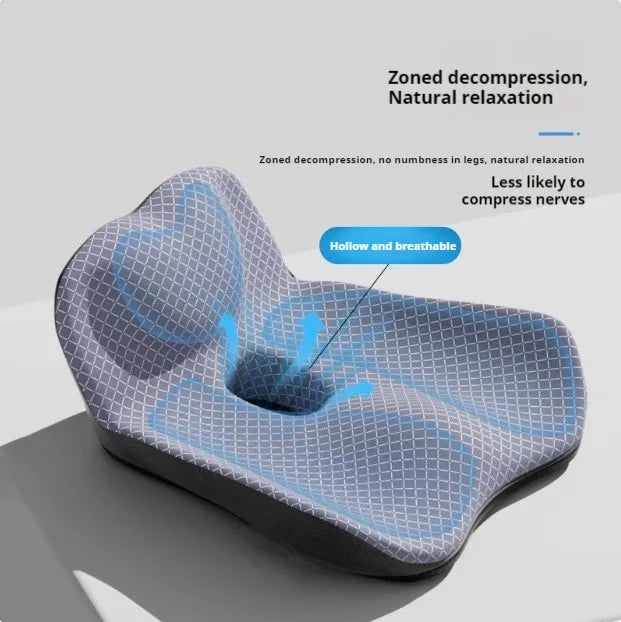 Coccyx Memory Foam Chair Pillow – Orthopedic Seat Pad for Office, Car & Tailbone Pain Relief, Hemorrhoid Treatment Cushion