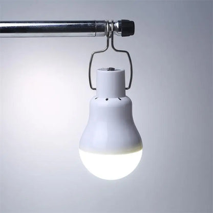LED Solar Bulb with Hook - Waterproof Outdoor Camping Light, Energy-Saving Garden and Path Lamp
