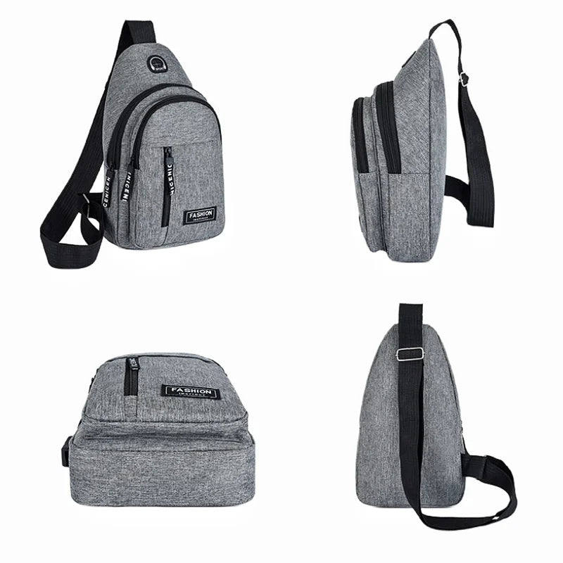 2023 Multifunctional Chest Bag – Men's Fashion Trend, Oxford Cloth Shoulder Bag – Korean Style, Waterproof Messenger Bag