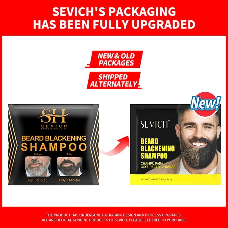 Black Beard Dye Cream - 3-Minute Fast Gray Coverage and Natural Beard Coloring