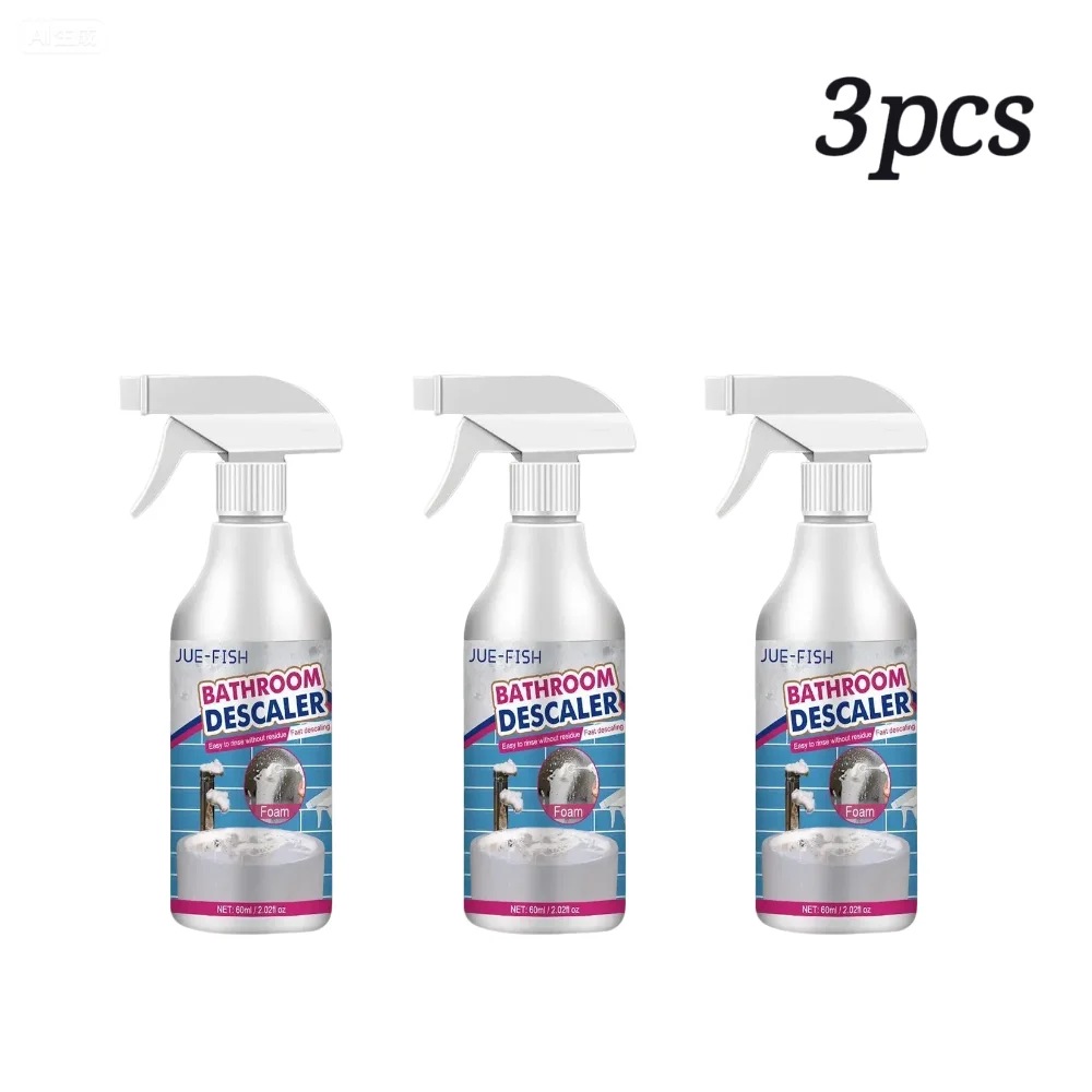 Powerful Bathroom Descaling Spray - Stubborn Stain, Rust, and Limescale Remover for Showerheads, Bathtubs, and Toilets