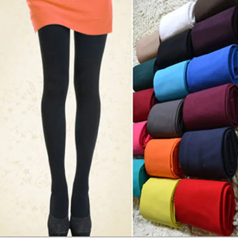 New 120D Black Classic Leggings for Women - Autumn Winter High Elasticity Opaque Footed Pantyhose | Seamless Thick Lady Stockings