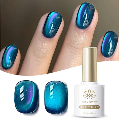 BORN PRETTY Cat Magnetic Gel Nail Polish 117 Colors 10ml Full Coverage Semi-Permanent Soak-Off Nail Varnish for Salon Manicure Glitter Cat Eye Nails