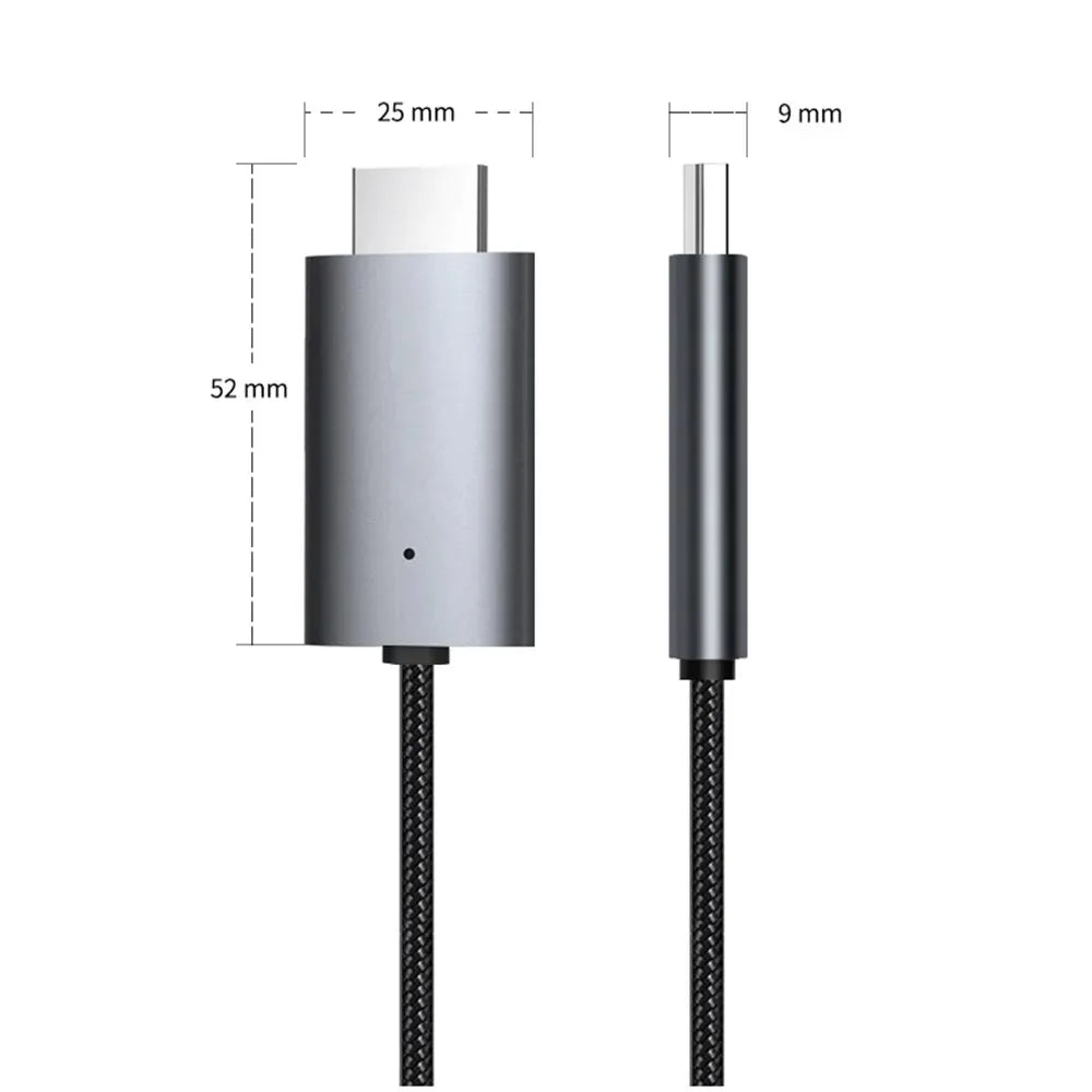 LD39 Wire HD Streaming TV Stick – Micro USB & Type C to HDMI Cable for Screen Mirroring from Android Phone/Tablet to TV