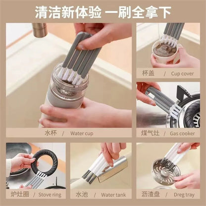Versatile Multi-Purpose Gap Brush - Flexible Soft Bristle Cleaner for Cups, Nipple Bottles, and Household Grooves, Kitchen Cleaning Tool