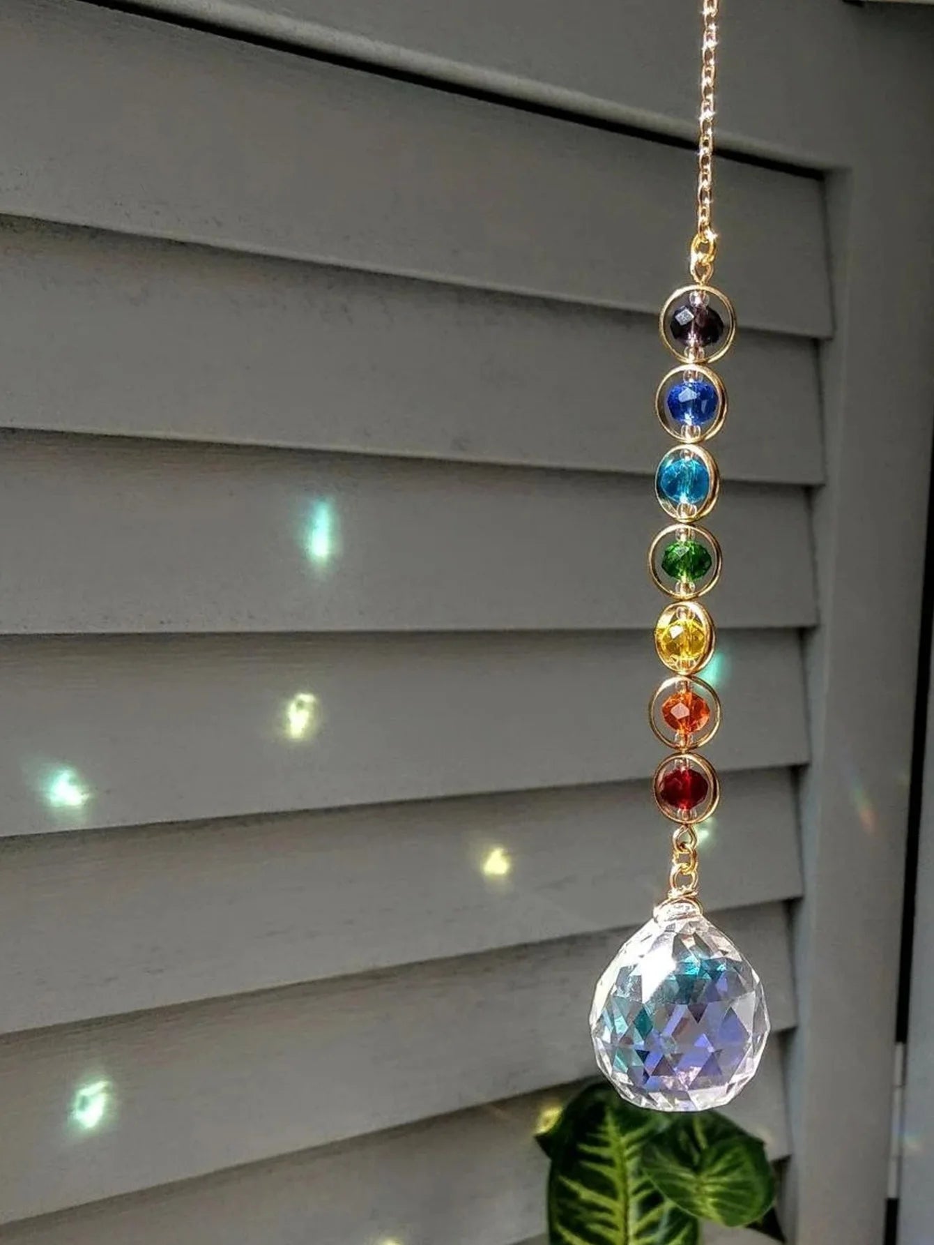 Crystal Suncatcher Mobile - Rainbow Prism Meditation Decor, Hanging Home Decoration & Fantasy Rainbow Maker
