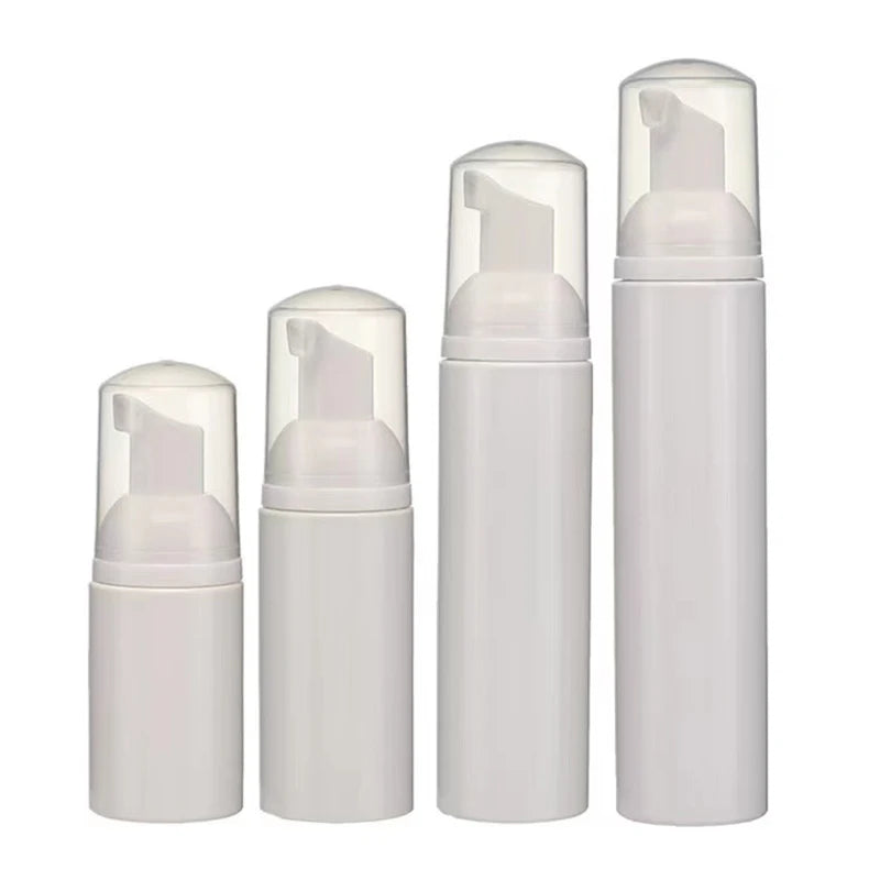 30 Pcs Plastic Foam Pump Bottles - 30ml/50ml/60ml/100ml Empty Face Cleaner & Cosmetic Dispensers, Refillable Soap & Hand Sanitizer Bottles