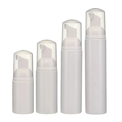 30 Pcs Plastic Foam Pump Bottles - 30ml/50ml/60ml/100ml Empty Face Cleaner & Cosmetic Dispensers, Refillable Soap & Hand Sanitizer Bottles