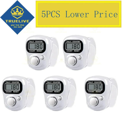 1/3/5PCS Mini Digital Finger Counter – Electronic Tally Clicker Ring for Knitting, Rows, Stroke & More