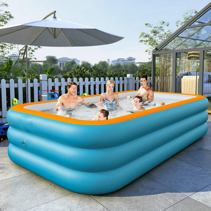 Inflatable Foldable Adult Swimming Pool – Outdoor Backyard Garden Family Pool for Summer Fun & Relaxation