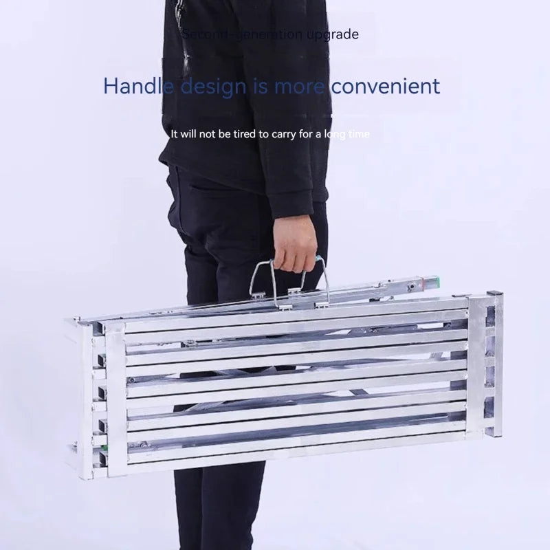 Telescopic Folding Step Stool Scaffolding Ladder – Thickened Multifunctional Adjustable Engineering & Indoor Work Platform for Decoration & Home Use