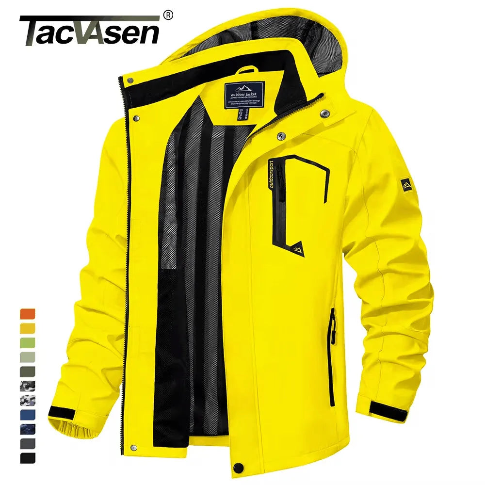 Men’s Lightweight Rain Jacket - Mesh Lined Waterproof Windbreaker for Spring, Autumn, Hiking and Fishing