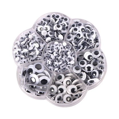 Multi-Size Googly Eyes Craft Kit - Self Adhesive & Sew On Plastic Eyes for Kids Handmade Projects