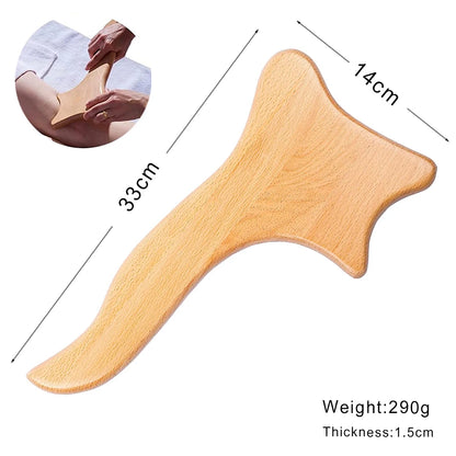 Wooden Lymphatic Drainage & Anti-Cellulite Massage Tools – Gua Sha for Body Shaping & Sore Muscle Relief