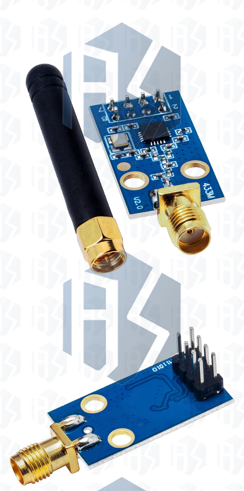 CC1101 Wireless Transceiver Module with SMA Antenna – 315/433/868/915MHz for Arduino