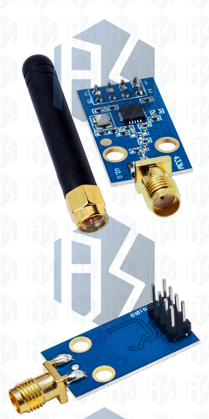 CC1101 Wireless Transceiver Module with SMA Antenna – 315/433/868/915MHz for Arduino