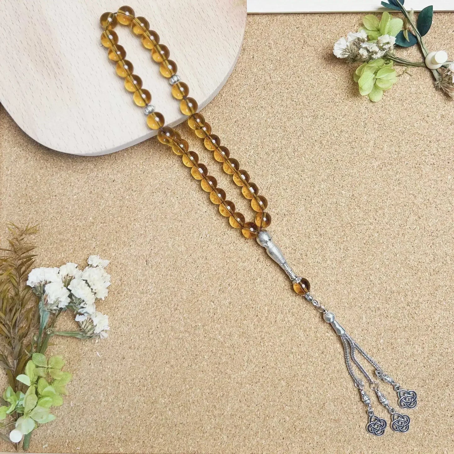 10mm 33pcs Glass Tassel Islamic Rosary Bracelet – Turkish Muslim Tasbih Prayer Beads Jewelry for Women Allah Mohammed Spiritual Gift