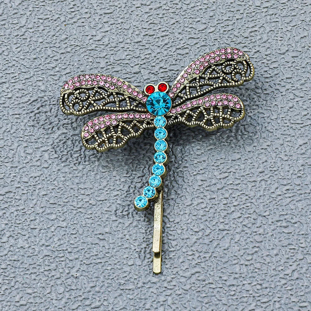 Cartoon Dragonfly Hair Clips - Fashionable Metal Hairpins and Barrettes for Women and Gifts