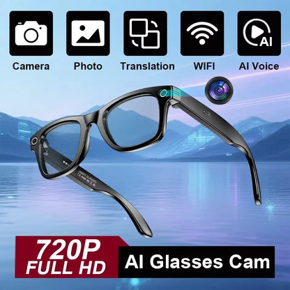 2025 Smart Glasses with HD 800W Camera – AI Translation, Video Recording, Bluetooth Calls & Voice Assistant Outdoor Sport Sunglasses