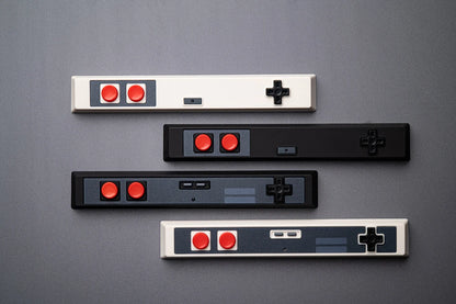 Retro Gamepad Keycap 6.25u Spacebar – Artisan ABS Keycap for MX Switches, Black & White for Mechanical Gaming Keyboards