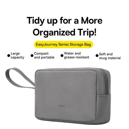 Baseus Organizer Bag – Zipper Storage Case for iPhone 15/14 Pro Max, Earphones, Power Bank, Cables & Digital Accessories