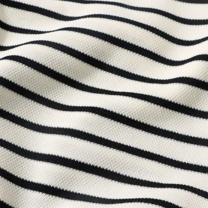 2PCS Kids Summer Outfit – Cotton Short Sleeve Tee & Shorts Set for Boys, Black & White Stripe