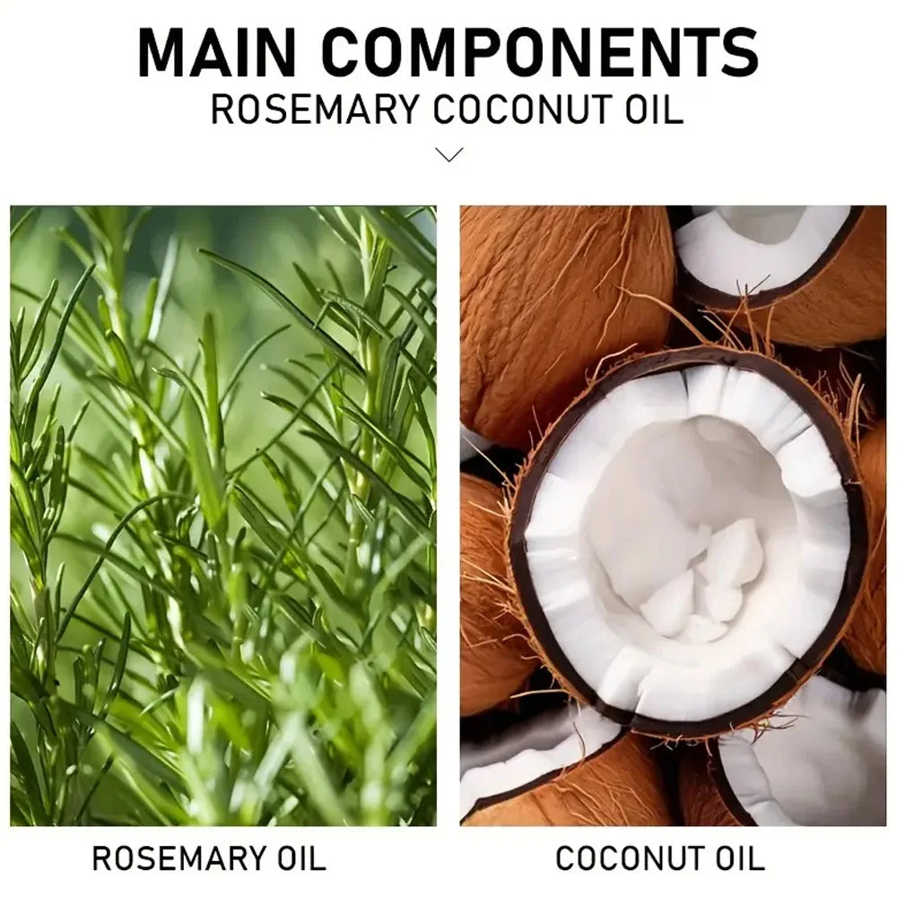 Rosemary Coconut Hair Oil - Nourishing Scalp Treatment for Stronger Hair Care & Hydration