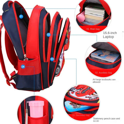 Waterproof 3D Kids Backpack - Lightweight Preschool & Kindergarten School Bag for Boys and Girls