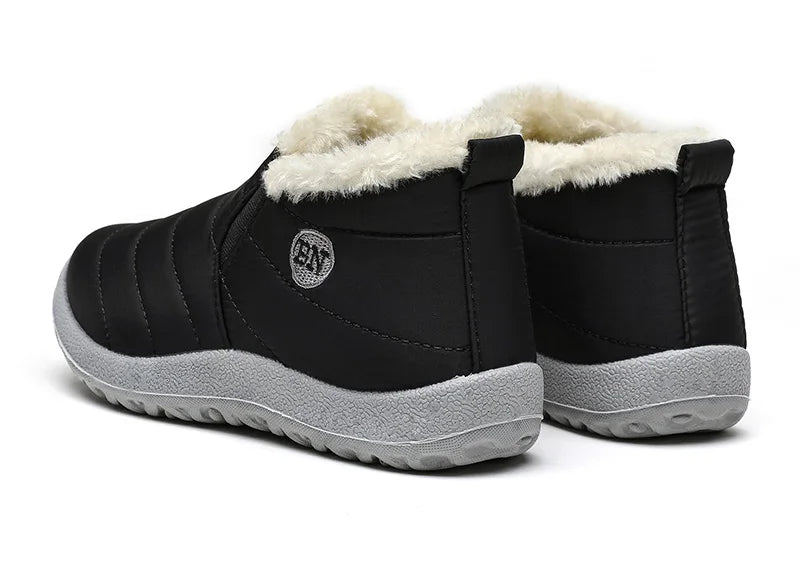 Men’s Winter Ankle Boots — Warm Fur Lined Snow Boots, Casual Shoes for Men and Couples