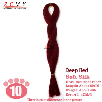 RCMY BJD/SD Doll Wig - Soft Blue Heat-Resistant Silk Synthetic Hair for 1/3, 1/4 & 1/6 Dolls
