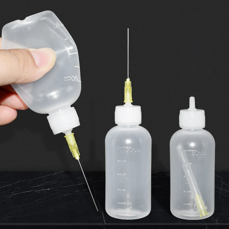 50ML Plastic Liquid Alcohol Dispenser Bottle for Rosin, Solder Flux Paste, PCB Cleaning & Welding Repair Tools