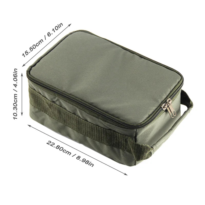 Waterproof Fishing Tackle Bag - Portable Reel Gear Storage Bag with 3 Adjustable Dividers for Spinning & Baitcasting