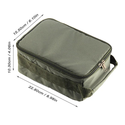 Waterproof Fishing Tackle Bag - Portable Reel Gear Storage Bag with 3 Adjustable Dividers for Spinning & Baitcasting