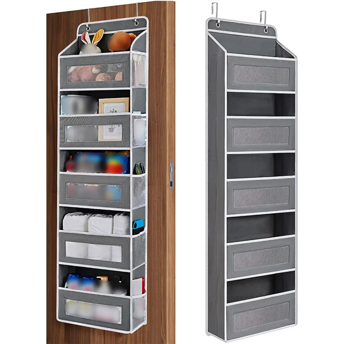 5-Layer Door Hanging Storage Organizer - Wall Mounted Space Saver for Camping, Bedroom & Closet Use