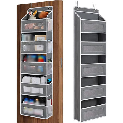 5-Layer Door Hanging Storage Organizer - Wall Mounted Space Saver for Camping, Bedroom & Closet Use