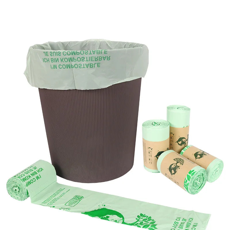 50pcs Biodegradable Trash Bags – 6/8/10L Compostable Household Garbage Bags for Kitchen Use