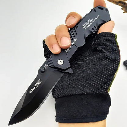 High Hardness Folding Tactical Survival Knife - Outdoor Self-Defense EDC Tool for Camping & Hunting