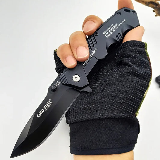 High Hardness Folding Tactical Survival Knife - Outdoor Self-Defense EDC Tool for Camping & Hunting