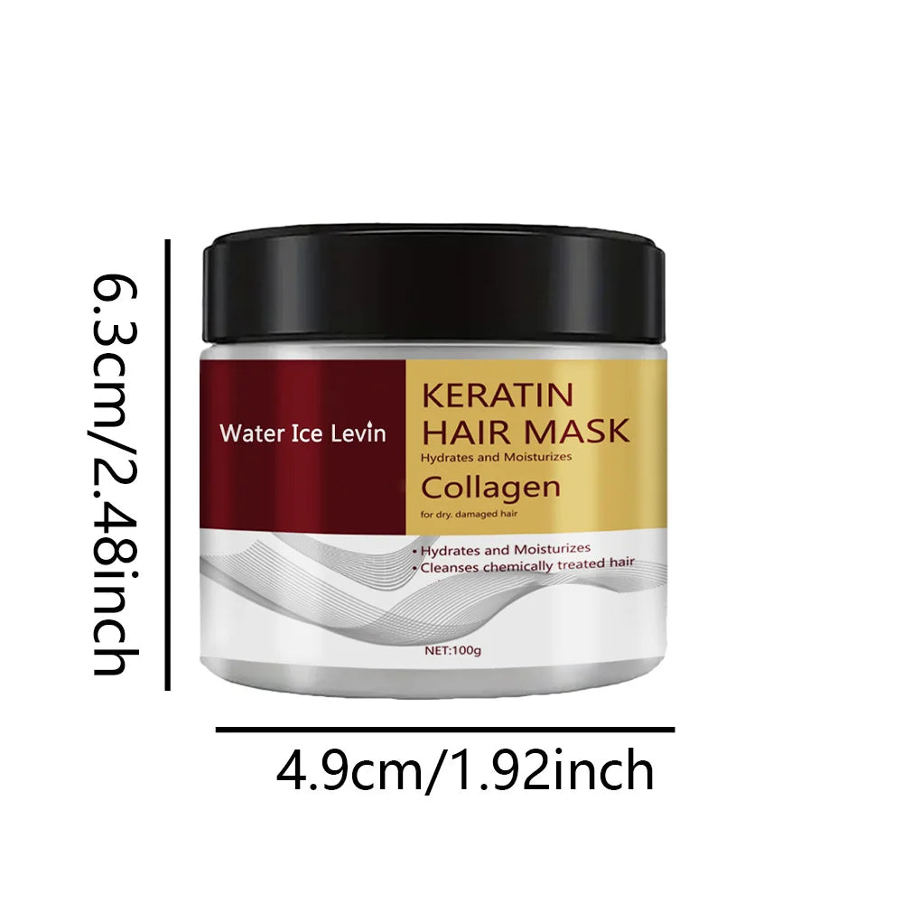 Collagen & Keratin Hair Mask – Deep Moisturizing Conditioner for Frizz Control, Damaged Hair Repair, Soft & Smooth Revitalizing Hair Care Treatment