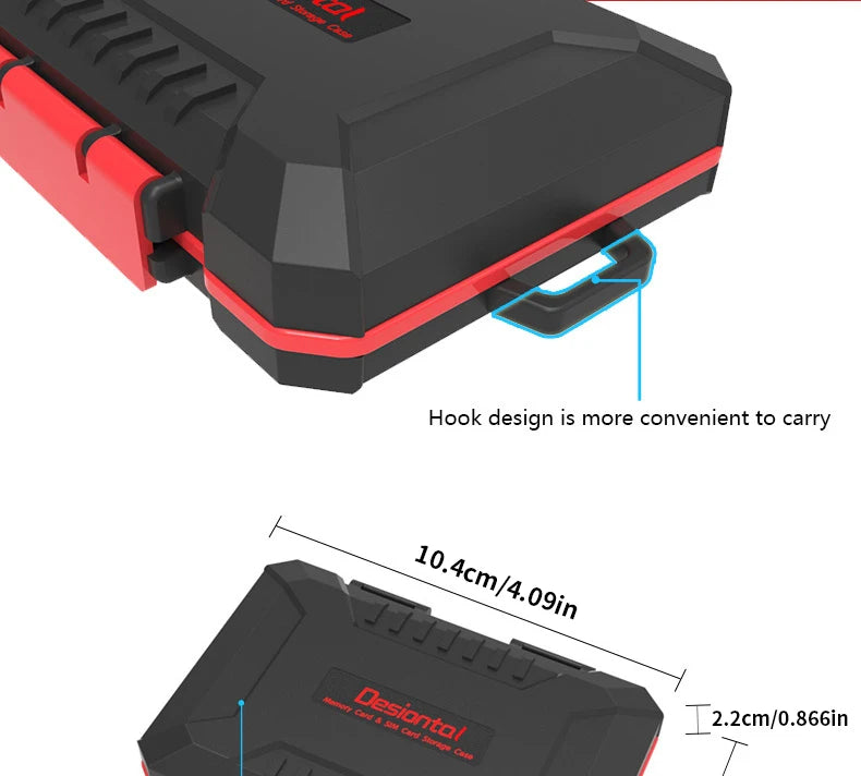 Desional E8 CFexpress & SD Card Case – Waterproof, Anti-Drop Memory Card Storage Box for TF & Phone Cards