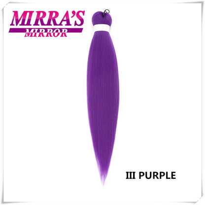 Purple Pre-Stretched Yaki Hair Extensions – Soft Synthetic Jumbo Braids for DIY Ponytail in Pink, Grey, Orange, Red & Blue