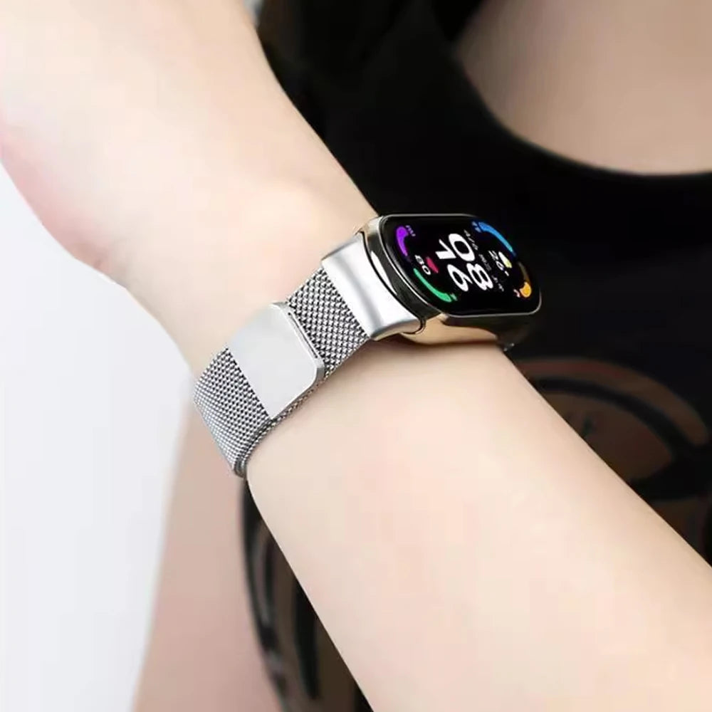Magnetic Stainless Steel Strap for Xiaomi Mi Band 8 9 – Loop Bracelet Belt Accessory
