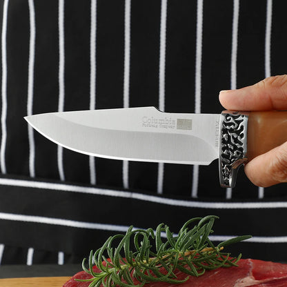 Wild Survival Self-Defense Mini Knife – Portable Stainless Steel Pocket Knife for Outdoor Camping, Fruit & Meat Cutting