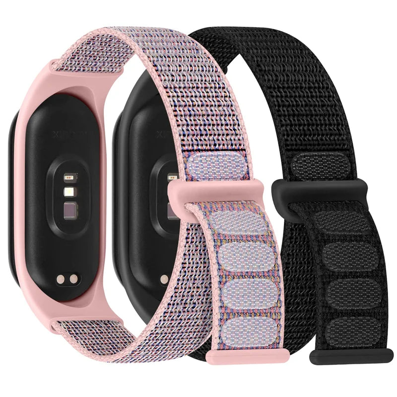 Nylon Loop Strap for Xiaomi Mi Band - Adjustable Sport Wristband Bracelet for Mi Band 3 4 5 6 7 8