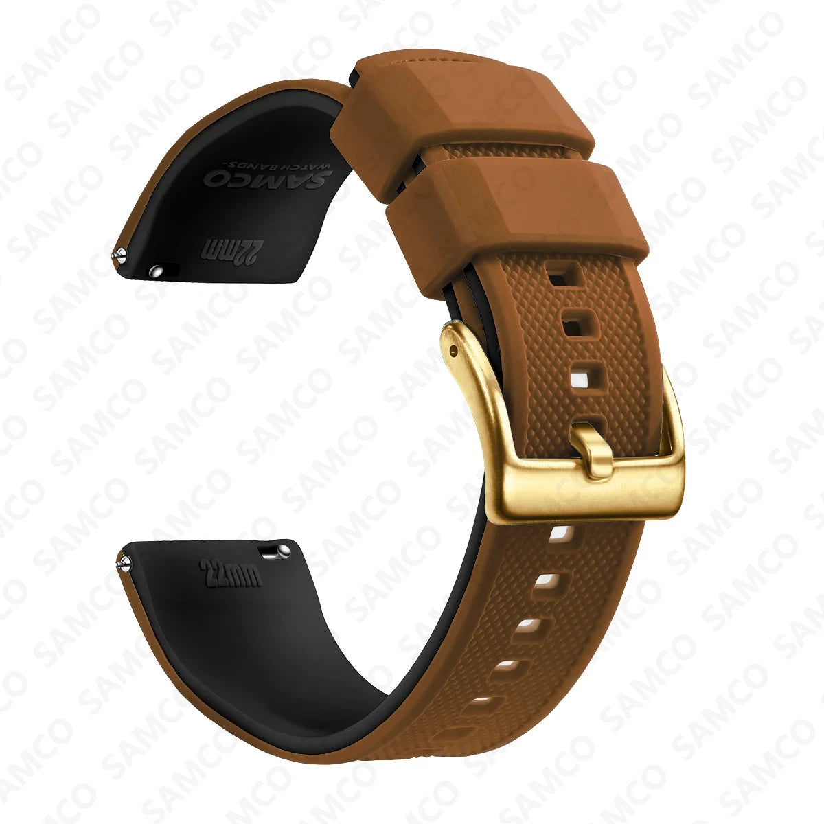 Quick-Release Silicone Watch Band - 18mm, 20mm and 22mm Rubber Replacement Strap for Huawei, Samsung Galaxy and Garmin Watches